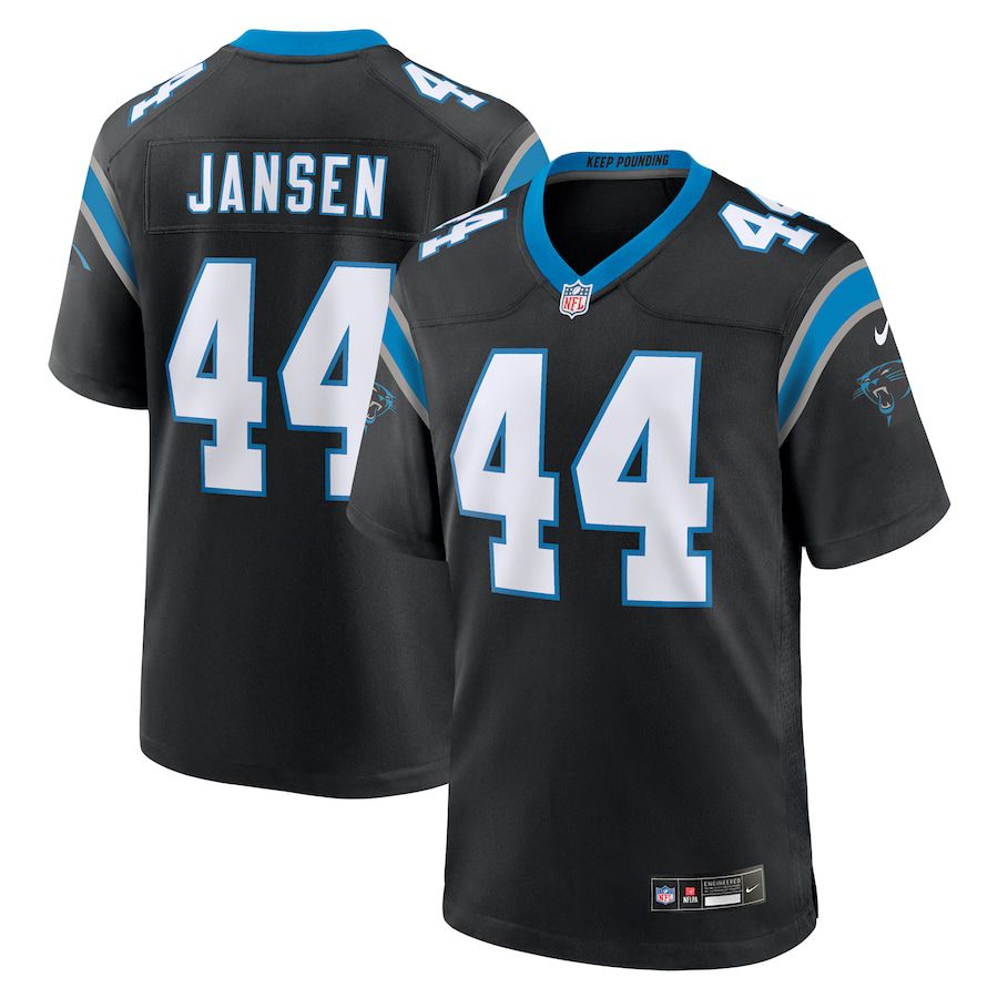 Men Carolina Panthers 44 J.J. Jansen Nike Black Team Game NFL Jersey